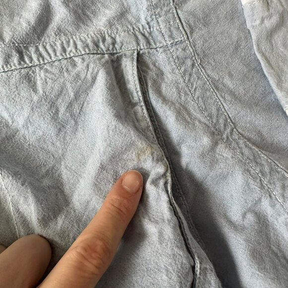 Vintage Lavon Light Blue Windbreaker Jacket With White Stripes Drawstring Adjust - Picture 5 of 11